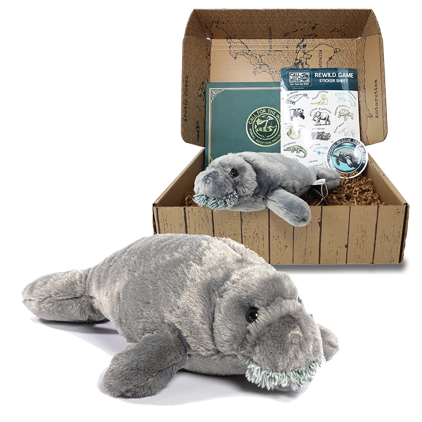Manatee Rescue Plush Adoption Box