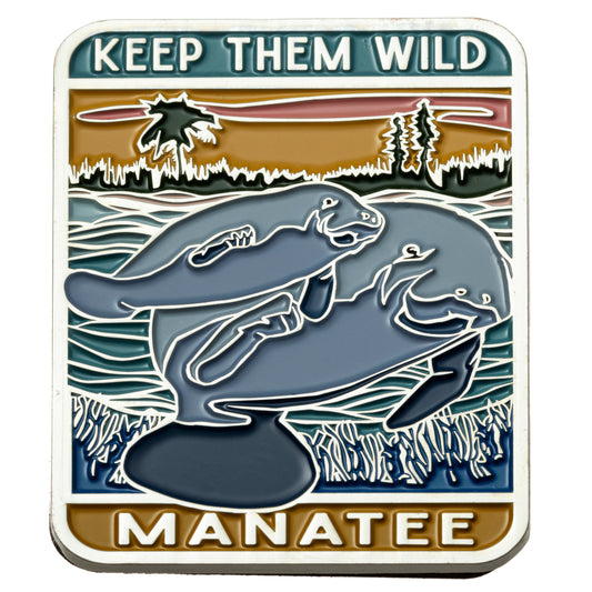 Enamel Magnet - Manatee Original Art