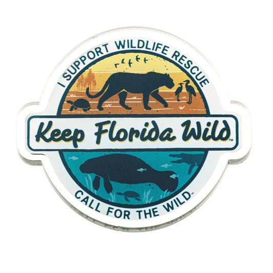 Acrylic Magnet - Keep Florida Wild Sunset