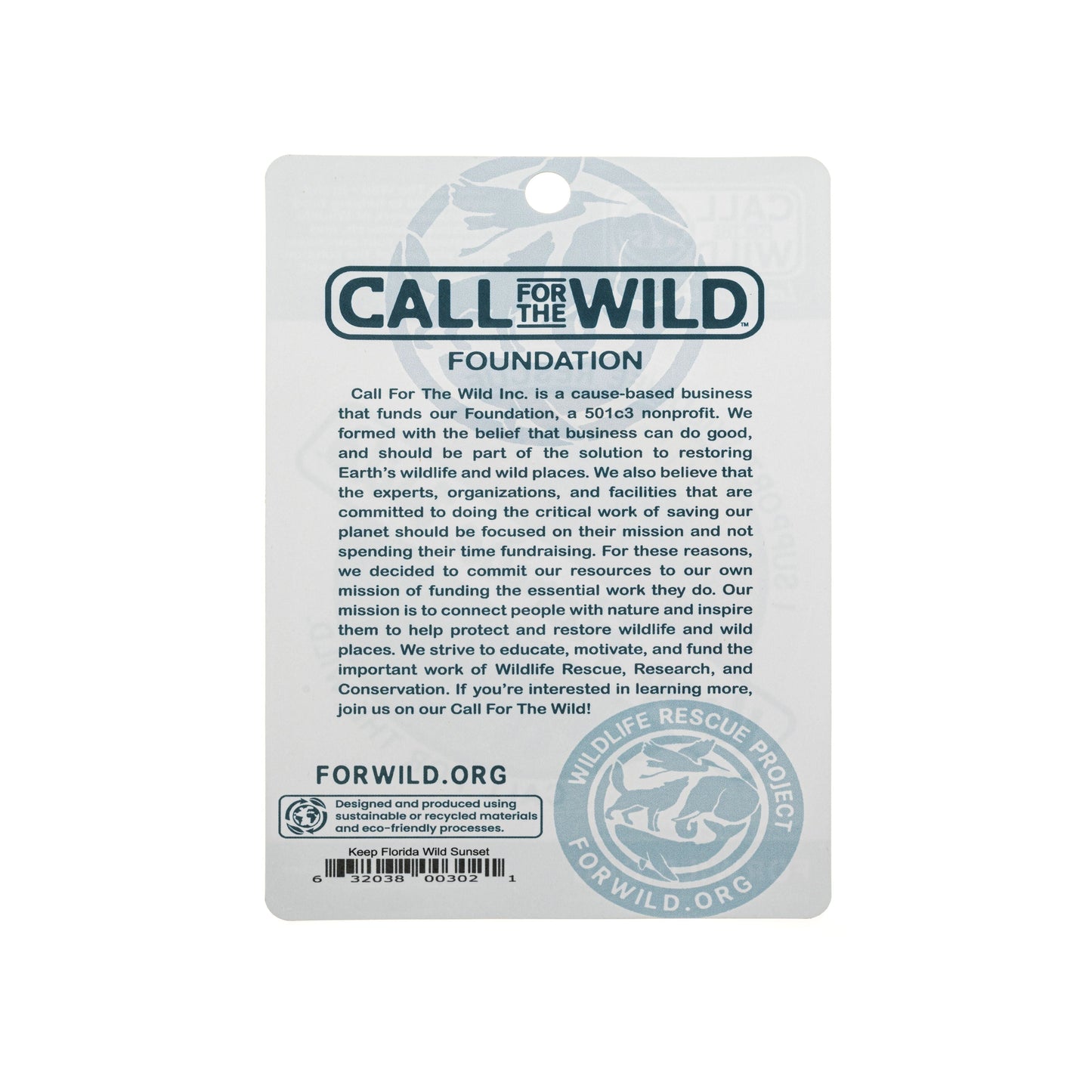 Peggable Sticker Card - Panther Conservation Seal